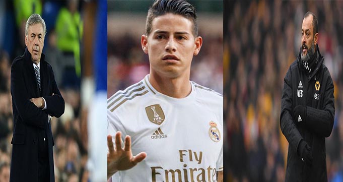 James Rodriguez Dilirik Dua Klub EPL Everton Dan Wolves